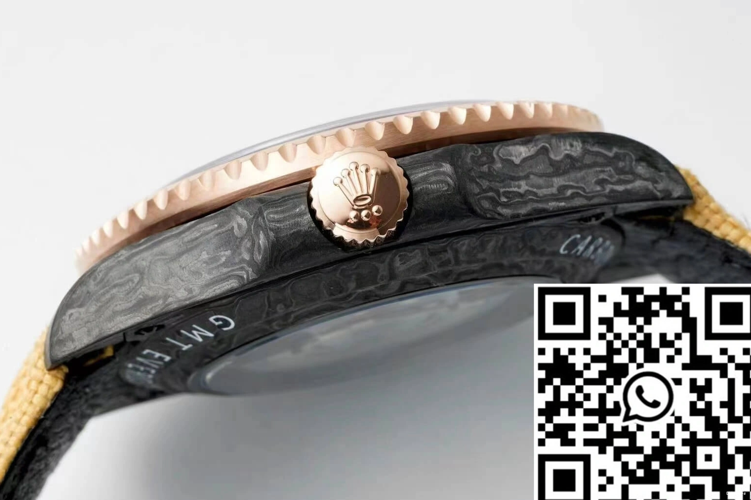 Yellow GMT-MASTER II Diw Carbon Rolex Strap Fiber Fabric 0112